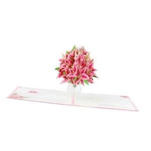 Bothyi - Tarjeta De Felicitación Del Día De La Madre Tarjeta Emergente Lily Para La Fiesta Del Día De La Madre De Compromiso