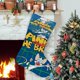 thumbnail image 1 of Pinky y Cerebro Tema: Calcetines de Navidad, fino lino blanco para colgar en escaleras y chimenea, decoración navideña para el hogar, regalo de Navidad. 45cm × 32cm, 1 of 5