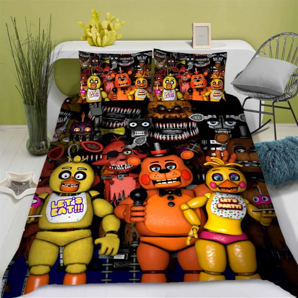 Five Nights at Freddy's Home Duvet Cover Game Cartoon Printed Pillowcase Set Adult Bedroom Children Comforter Bedding Bed Sheets