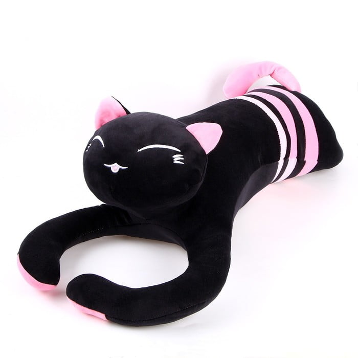Oem - Peluche Almohada Alargado De Gato 75cm Rosa