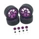 thumbnail image 2 of Kit De Ruedas Y Neumáticos RC, Accesorios De Actualización, Neumáticos De Goma RC Para 144001 1:10 1/14, Morado, 2 of 5