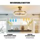 thumbnail image 5 of Ventilador de techo MOOONICHE 51 cm dorado con LED y control remoto, 5 of 9
