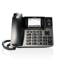 Motorola Voice - Estación Base Con Cable Motorola Ml1000 De 4 Líneas Con Respuesta De 200 Minutos