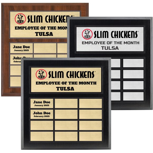Placa Perpetua de Reconocimiento para Empleados Alpha Awards 30x32 cm