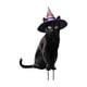 thumbnail image 1 of Estatua De Gato Para Jardín, Decoración De Halloween, Estaca De Animal Para Patio, Césped, 18,3 X 28 Cm, Con Sombrero Morado, 1 of 5