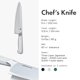 thumbnail image 3 of Cuchillo de chef Hedley & Bennett 20 cm Caviar (negro), 3 of 6