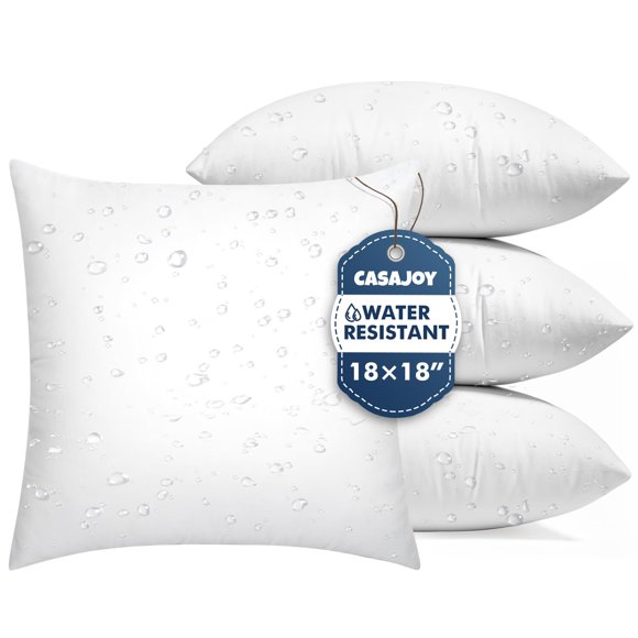 Rellenos de Almohada CASAJOY 46x46 cm Resistentes al Agua Paquete de 4