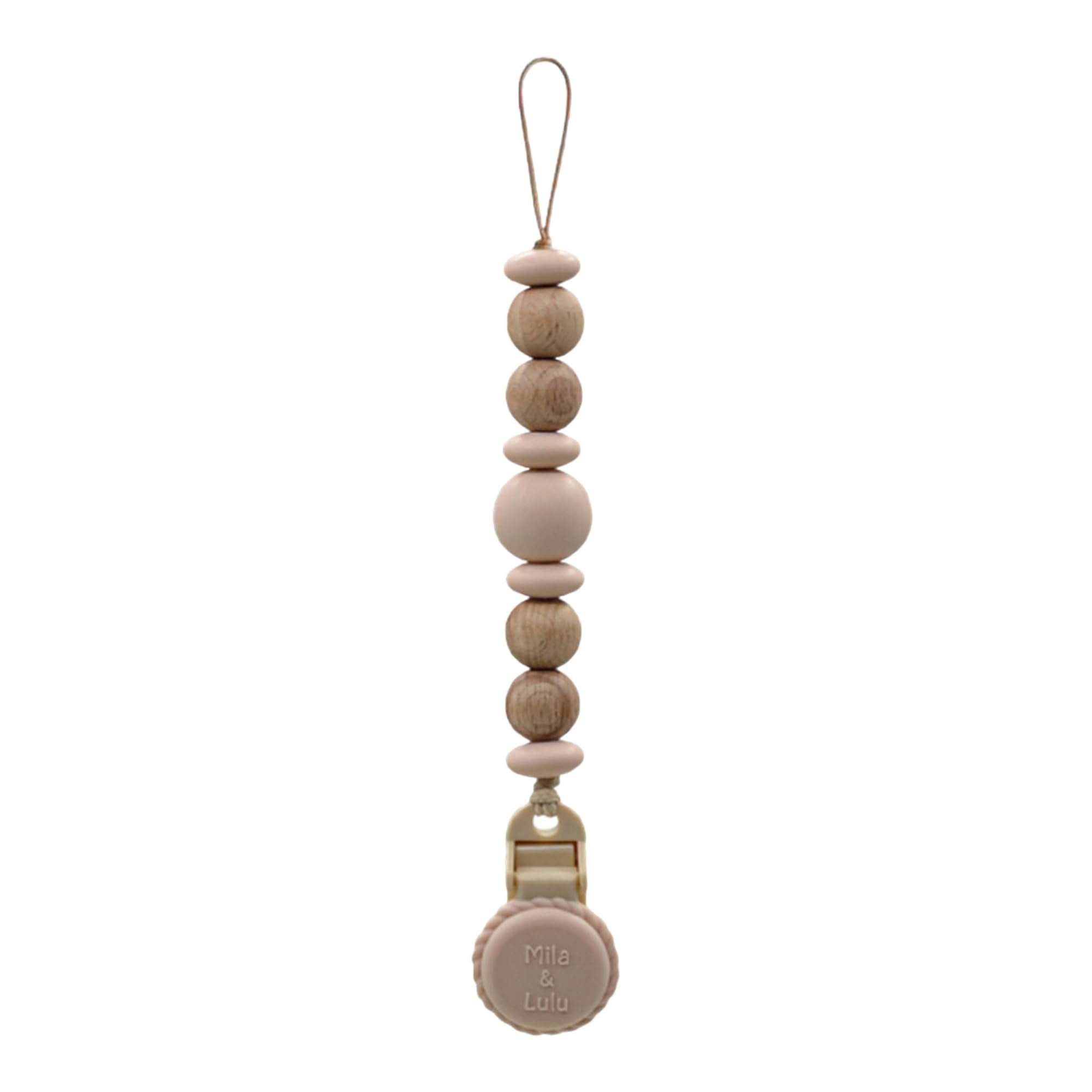 Pinza De Silicona Para Chupetes Mila & Lulu, Diseño Sin Metal, Color Beige