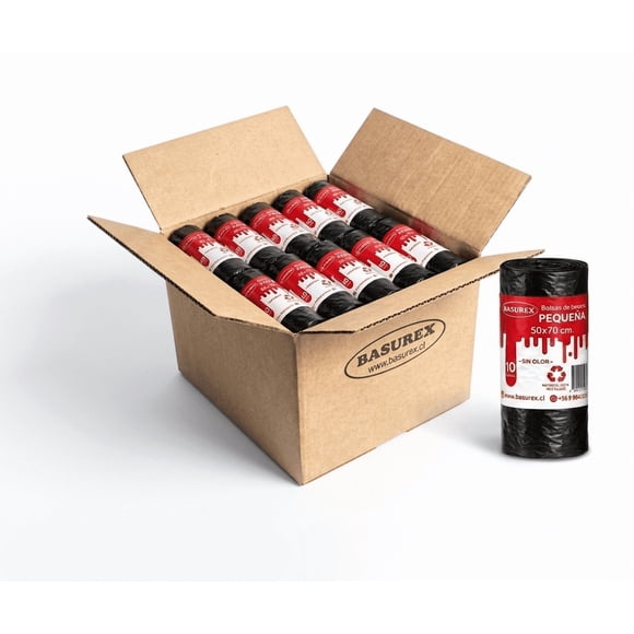 Caja 100 Rollos Bolsa Basura 50x70 1000 unidades