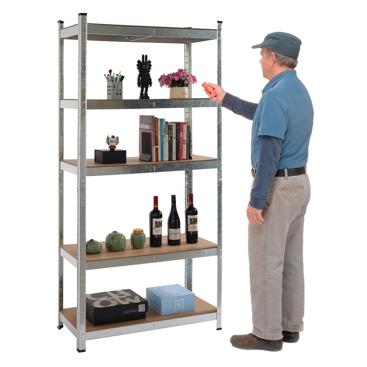 Prochef - Estante Acero Galvanizado 90x40x180 Cm. Cap 875 Kg