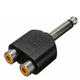 thumbnail image 1 of Adaptador 2 RCA Hembra a Plug 6.3 mm Mono - PB-L3, 1 of 1