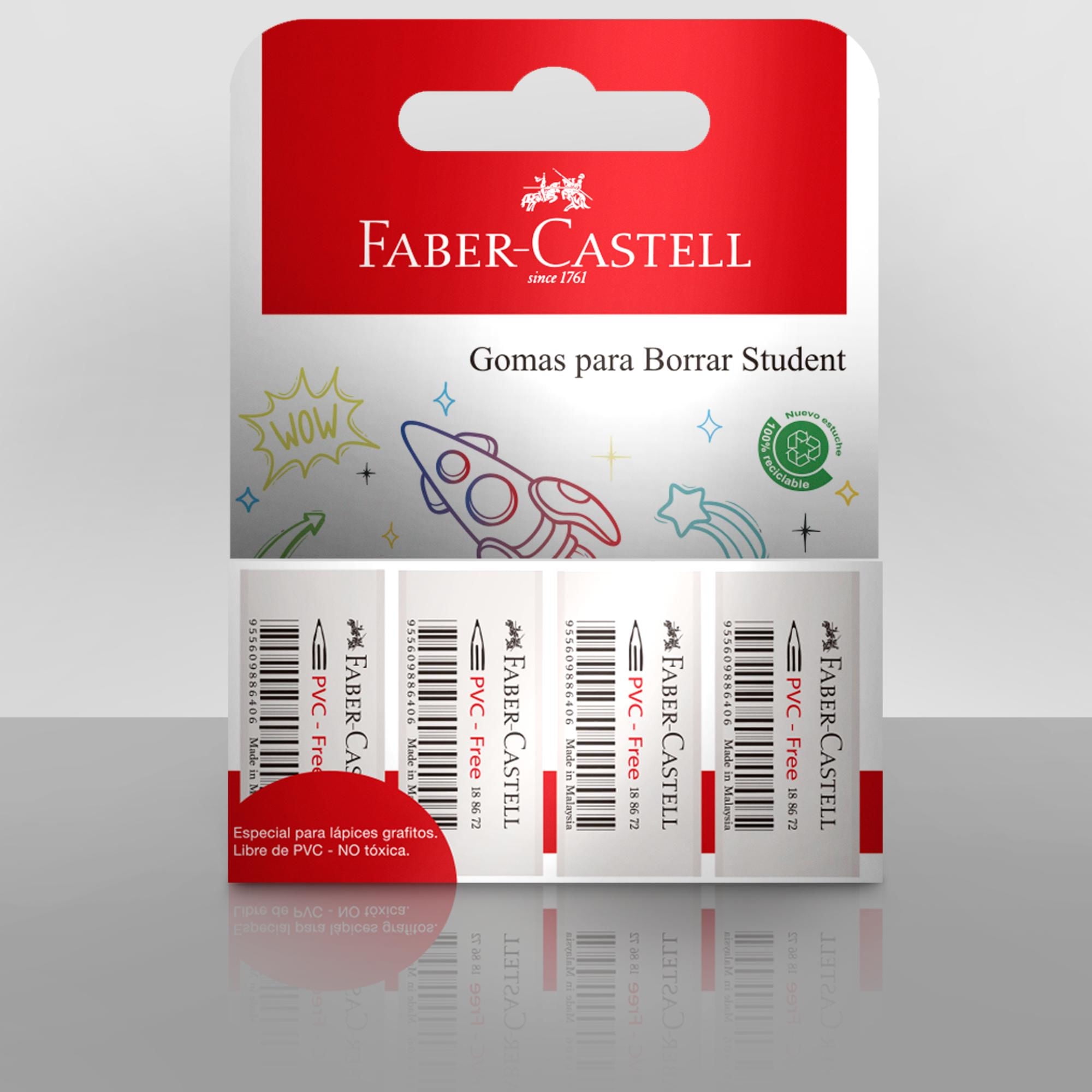 Goma De Borrar 4 Unidades Faber-Castell