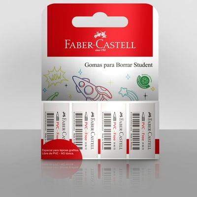Goma De Borrar 4 Unidades  Faber-Castell