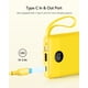 thumbnail image 3 of Batería externa VRURC de 10000 mAh con cables USB-C integrados, color amarillo, 3 of 8
