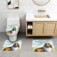 thumbnail image 2 of Lassie Juego de 3 alfombras de baño de coral fleece: tapete de baño + alfombra de inodoro en forma de U + funda de tapa de inodoro en forma de O, 2 of 6