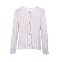 Pillin - Chaleco Niña Con Botones Y Cuello Redondo Crudo