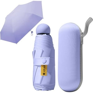 Veat00L - Mini Paraguas Plegable De 8 Huesos, Protección Uv, A Prueba De Viento Y Lluvia, Ligero Y Portátil, Viene Con Una Funda De Transporte, Adecuado Para Llevar A Diario