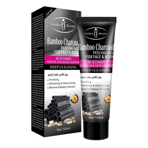 Exfoliante Peeling Gel Elimina Piel Muerta De Carbón Activo Para Rostro Y Cuerpo