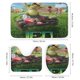thumbnail image 3 of Leo-theme 4-Piece Shower Curtain Set with Rugs, Waterproof Bathroom Decor Set Includes Bath Mat, U-Shaped Rug, Toilet Lid Cover and Curtain with Hooks, 3 of 6