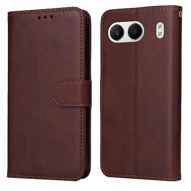 Funda Billetera para OnePlus Nord 4 5G con Porta Tarjetas y Soporte Ajustable Marrón