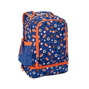 Mochila Y Bolsa Almuerzo Aislada 2 En 1 Bentgo Kids Prints - Duradera, Ligera, Estampados Coloridos Para Niñas Y Niños, Tela Resistente Al Agua, Correas Y Espalda Acolch. (Deportes)