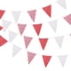 thumbnail image 1 of Banderola a cuadros roja y blanca de Uxcell, 36 banderas triangulares para decoración exterior de cumpleaños y bodas, 1 of 6