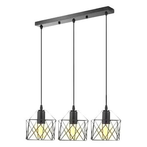 Importclick - Lámpara 3 En 1 Colgante Industrial E26 E27 40 Cm Negro