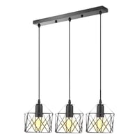 Importclick - Lámpara 3 En 1 Colgante Industrial E26 E27 40 Cm Negro