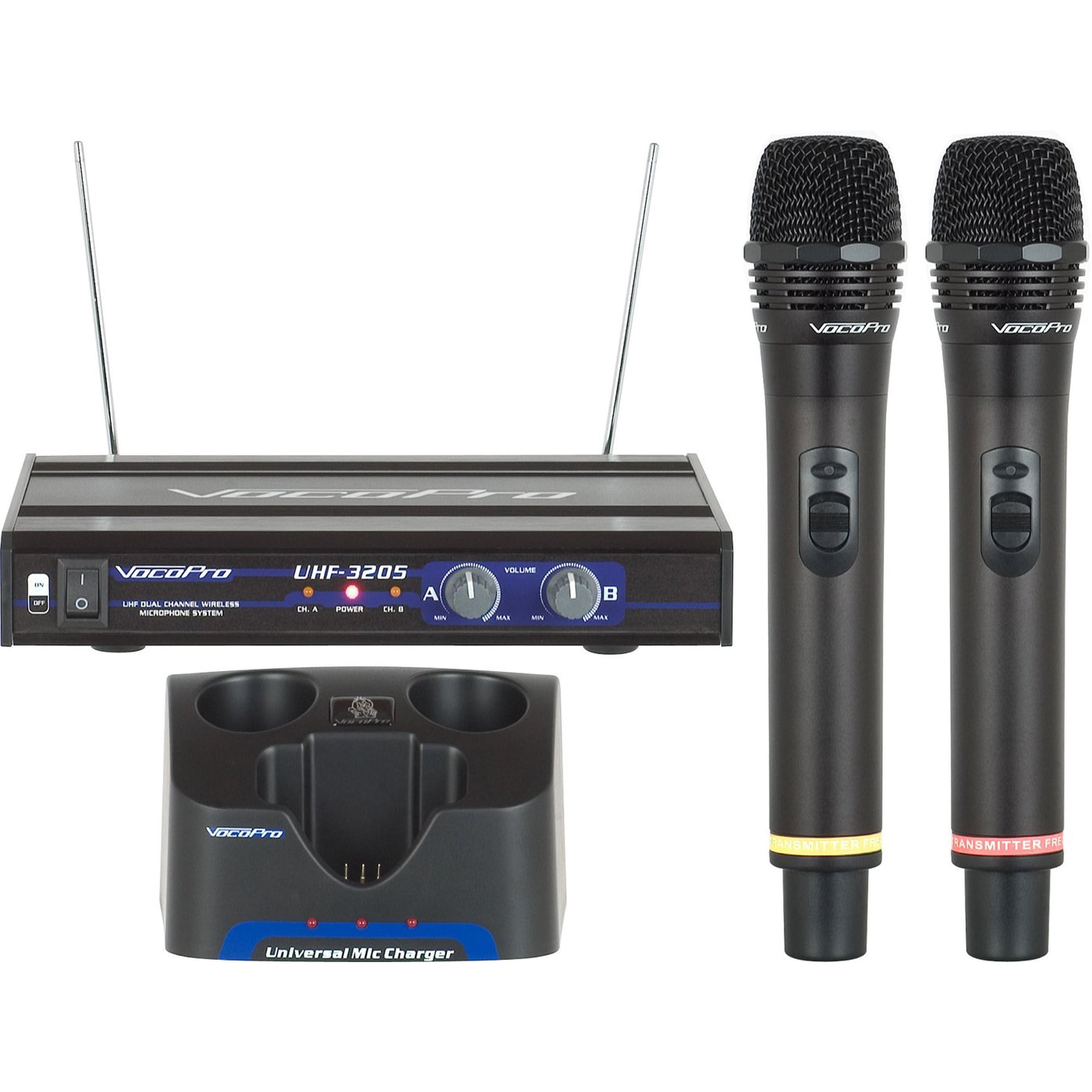 Sistema De Micrófono Inalámbrico Vocopro Uhf-3205 Uhf-dual Channel