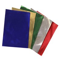 Papel De Aluminio Hygloss Products 16125 Metálico, 50 X 65 Cm, 12 Hojas