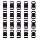 thumbnail image 2 of 20 Piezas Hebillas De Seguridad De Liberación Lateral De Resina Clips De Ajuste Blanco/negro Negro, 2 of 3
