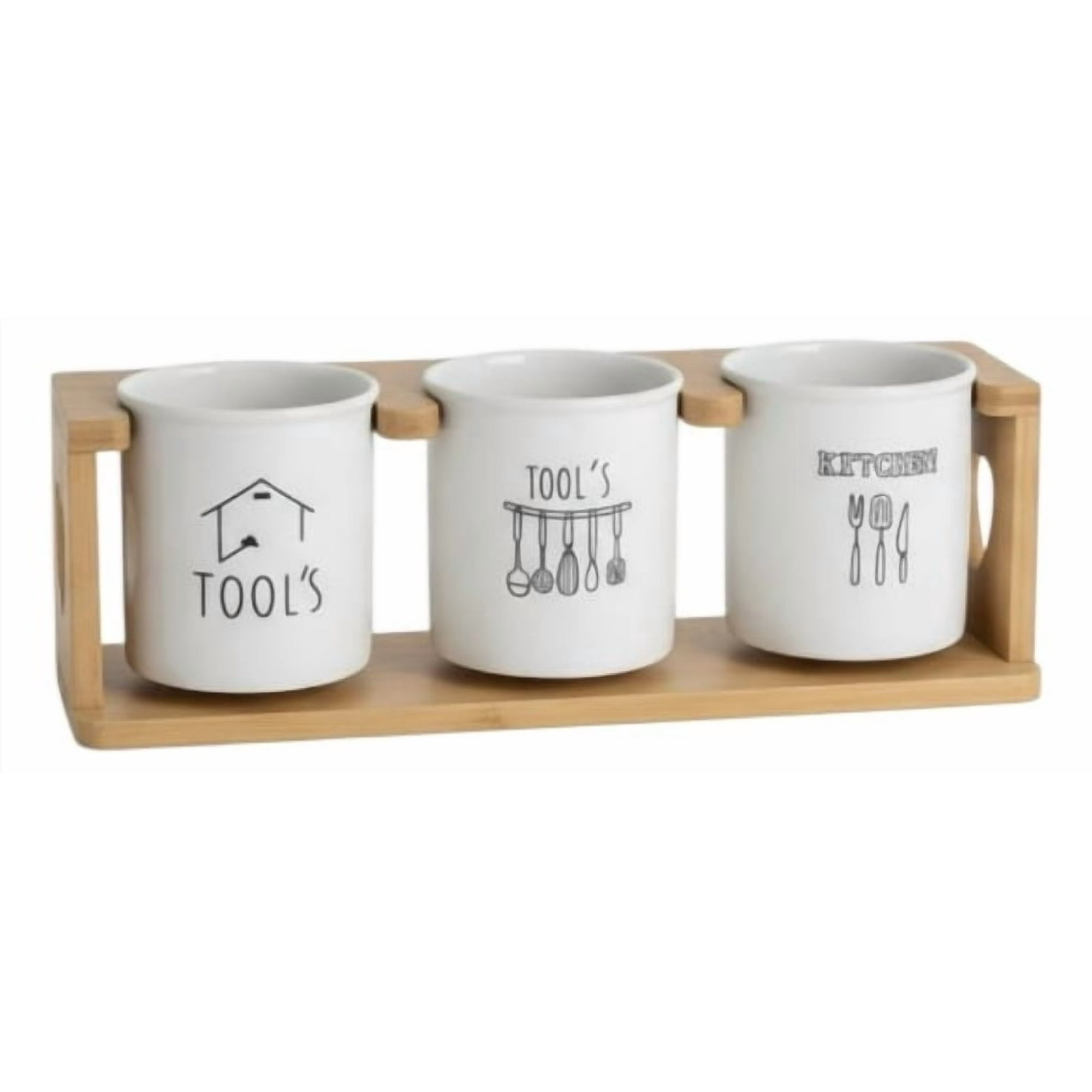 Genérico - Set Organizador Cubiertos Utensilios Moderno 3 Pzas Jhn