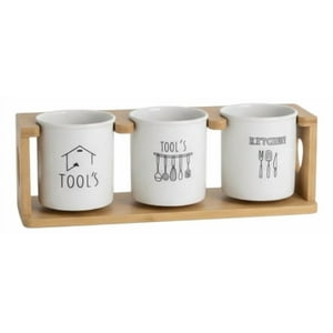 Genérico - Set Organizador Cubiertos Utensilios Moderno 3 Pzas Jhn