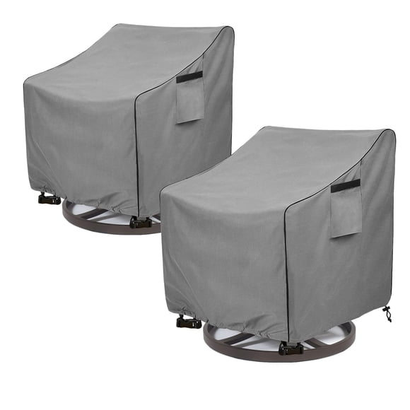 Fundas para Sillas de Patio okcool 600D Impermeables Paquete de 2 Gris