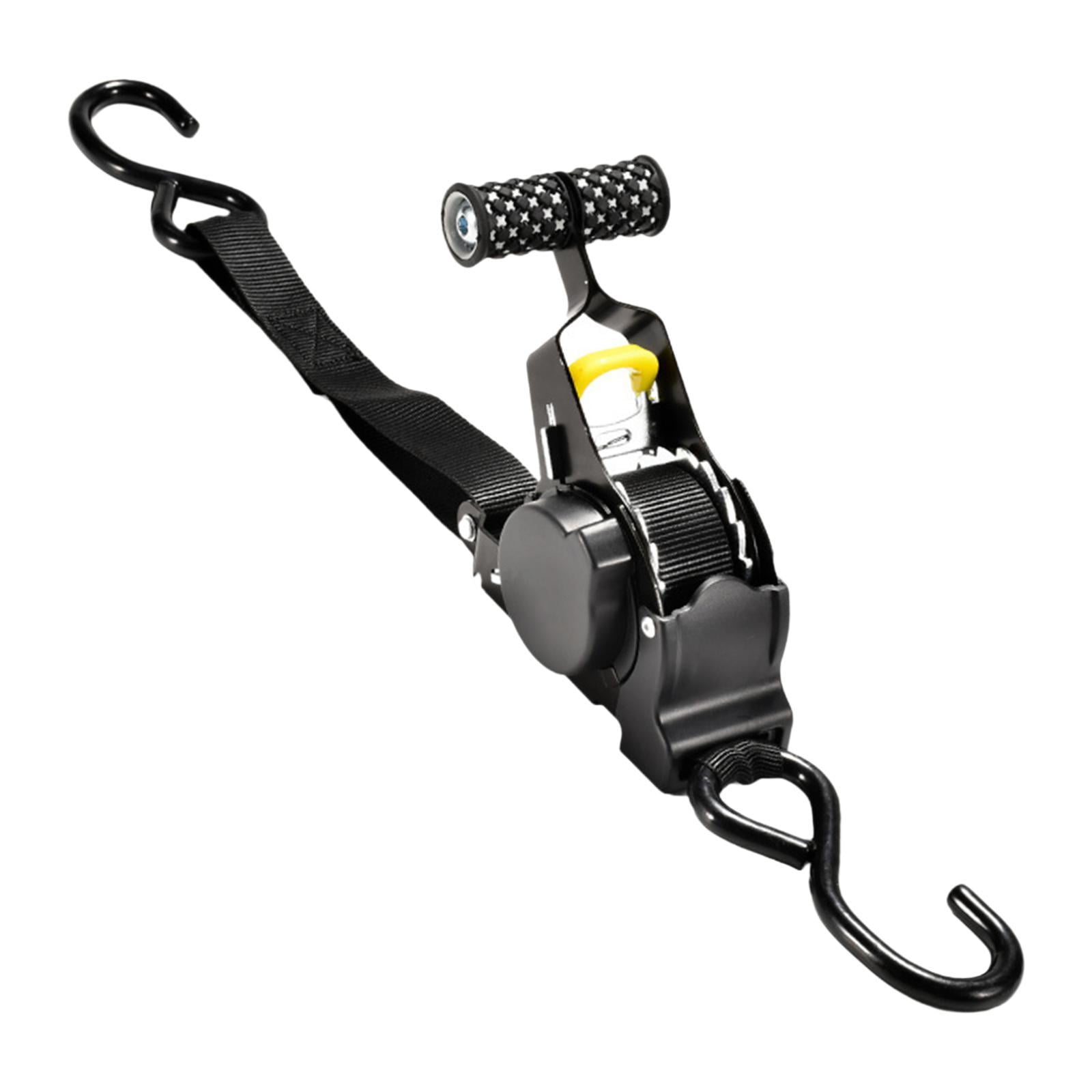 Magideal - Correa De Trinquete Retráctil Auto Retráctil, Correa De Trinquete Retráctil, Correa De La Correa De Conveniencia, Ganchos De La Correa De Equipaje Par Mango Redondo