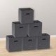 thumbnail image 4 of Cubos de almacenamiento simples para el hogar, plegables, 28 cm, gris oscuro, paquete de 6, 4 of 7