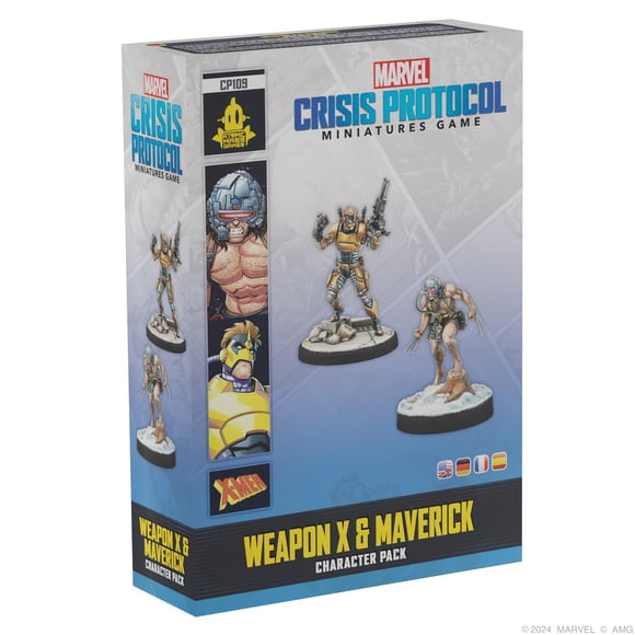 Juego de sobremesa de superhéroes Marvel Crisis Protocol Weapon X & Maverick