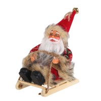 Magideal - Muñeco De Papá Noel Colgante, Juguete De Decoración Colgante Para De Navidad, Adorno Rústico Con Temática Navideña Para Accesorios Fotográficos, Sombrero De Fieltro Rojo