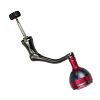 Magideal - Mango De Carrete De Pesca, Empuñadura De Balancín Universal Con Perilla Redonda Para Ambas Manos, Pieza De Repuesto De Empuñadura Basculante, Mango De Rojo L