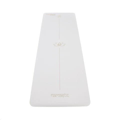 Ultimate Fitness - Mat De Yoga Premium Pu Natural Rubber 5 Mm Blanco