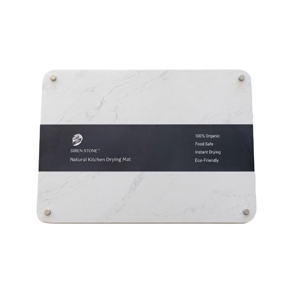 Tapete para Secar Platos Siren Stone 48x38 cm Blanco Ecológico