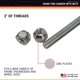 thumbnail image 3 of Soporte de neumáticos de repuesto CE Smith U-Bolt cincado para barco 8-3/4, 3 of 8