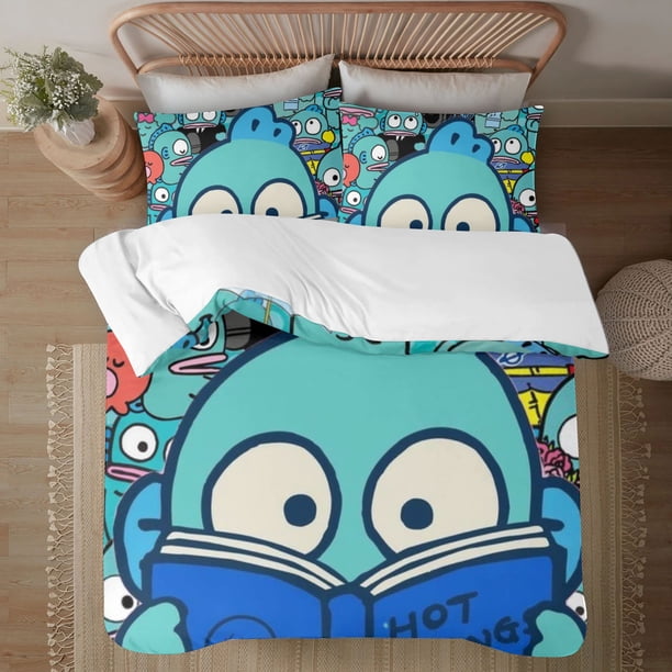 Hangyodon 3-Piece Bedding Set For Kids Boys Girls Adult Cartoon Warm Cute Fashion Holiday Present Gift Bed Sheets