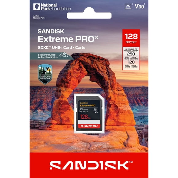 Tarjeta SD SanDisk Extreme PRO SDXC 128GB UHS-I 250 MB/s de lectura