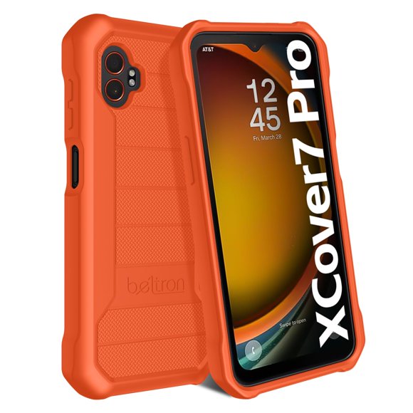 Funda BELTRON resistente de alta durabilidad color naranja para Samsung XCover 7 Pro