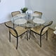 thumbnail image 1 of Comedor Mesa Warwick Vidrio 120cm + 4 sillas Delta Negro, 1 of 3