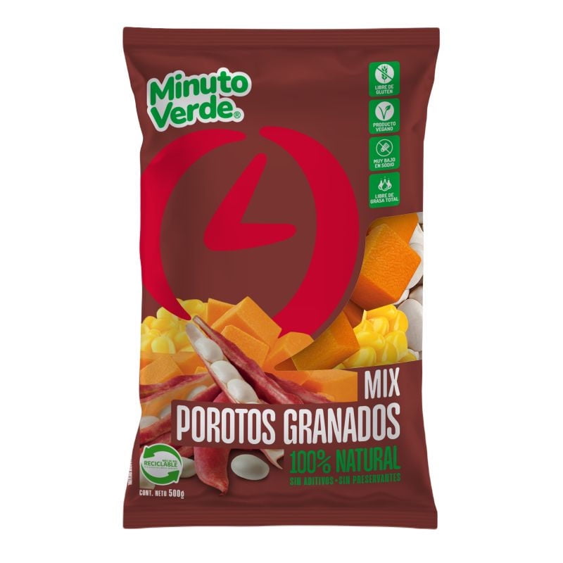 Mix Porotos Granados Congelados 500 g Minuto Verde