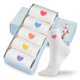 thumbnail image 1 of Calcetines Corlap para mujer de algodón, estilo crew de tobillo, 5 pares con corazón, 1 of 6