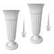 thumbnail image 5 of 2 Piezas Floreros de Cementerio Conmemorativos Vasos Cónicos para Tumbas Soportes de Plástico con Estaca Desmontable Adecuado para Ofrendas en Lápidas Blanco, 5 of 5