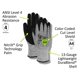 thumbnail image 2 of Guantes de Corte MAGID A4 con Nitrilo Arenoso - 12 pares, 2 of 4